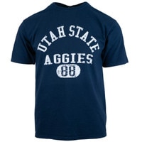Utah state aggies 88 distressed navy unisex t-shirt